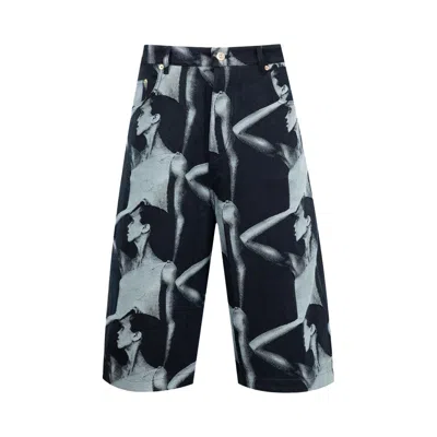 Pre-owned Wales Bonner Jet Shorts 'indigo' | Blue | Men's Size 36