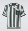 WALES BONNER JUNE STRIPED SILK BOWLING SHIRT