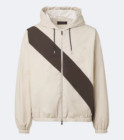 Wales Bonner Kalpa Diagonal-stripe Hooded Jacket In Purple