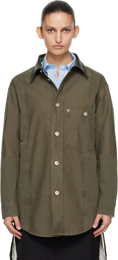 Wales Bonner Khaki Brixton Shirt Jacket In Green