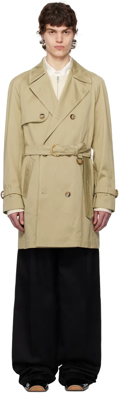 Wales Bonner Khaki Walcott Trench Coat In Hunter