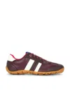 Wales Bonner Lace Up Sneaker In Burgundy