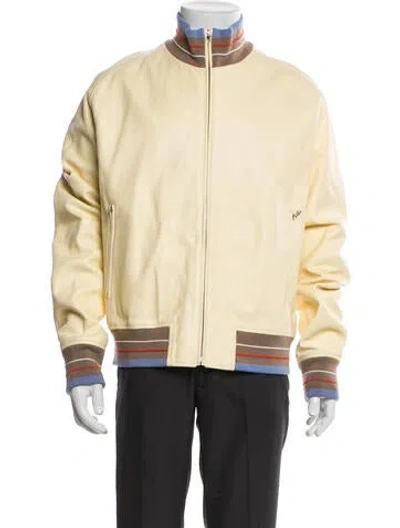 Pre-owned Wales Bonner Lambskin Colorblock Pattern Jacket In Neutral
