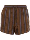 Wales Bonner Brown & Blue Life Shorts