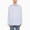 Wales Bonner Market Stripe-detail Shirt In Light Blue