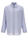 Wales Bonner Market Stripe-detail Shirt In Light Blue