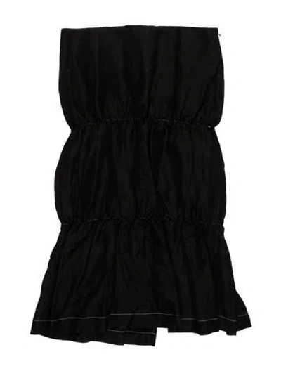 Pre-owned Wales Bonner Linen Midi Length Dress In Black