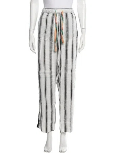 Pre-owned Wales Bonner Linen Straight Leg Pants In White