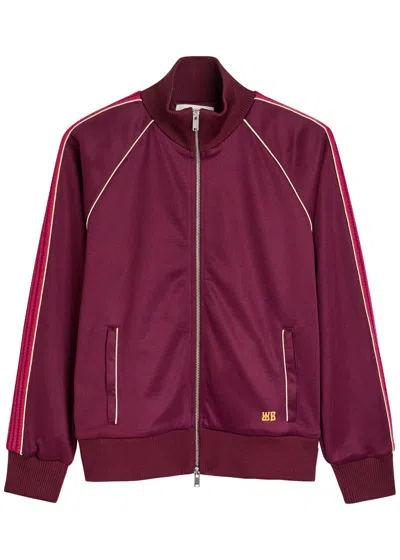 WALES BONNER WALES BONNER LOGO-EMBROIDERED SATIN-JERSEY TRACK JACKET