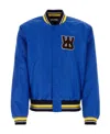 Wales Bonner Logo-patch Bomber Jacket In Blue
