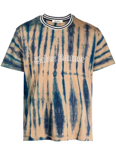 Wales Bonner Tie-dye Short-sleeve T-shirt With Contrasting Details In Multi