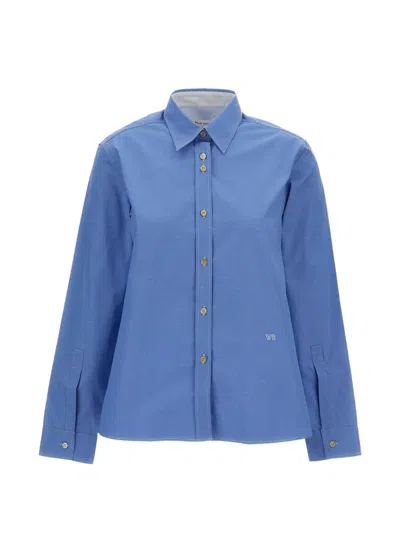 Wales Bonner Zora Long Sleeves Shirt In Blue