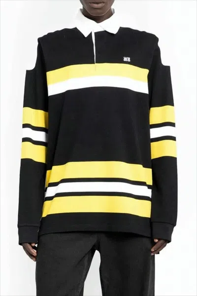 Wales Bonner Long-sleeve Striped T-shirt With Embroidered Logo In Multi