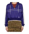 Wales Bonner Long-sleeved Hooded Sweatshirt In Blue