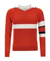 Wales Bonner "serenity" Crew Neck Sweater In Red