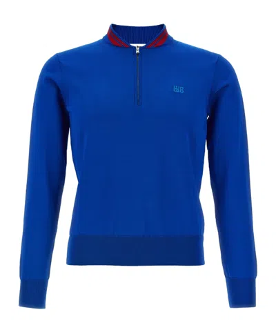 Wales Bonner Day Knit Top Sweaters And Cardigans Blue