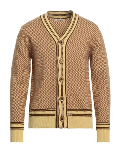 Wales Bonner Man Cardigan Camel Size 3 Cashmere, Mohair Wool, Polyamide, Merino Wool, Wool In Beige