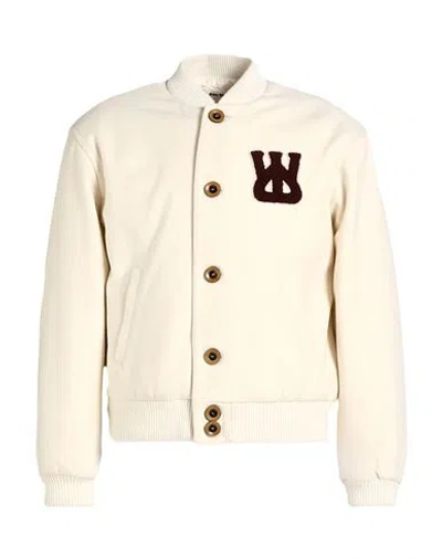 Wales Bonner Man Jacket Ivory Size 32 Wool, Polyamide In White
