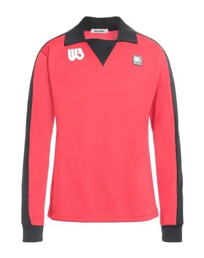 Wales Bonner Man Polo Shirt Red Size L Polyester