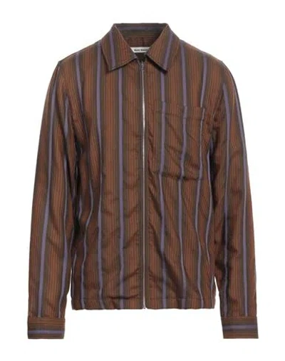 Wales Bonner Man Shirt Brown Size 40 Virgin Wool