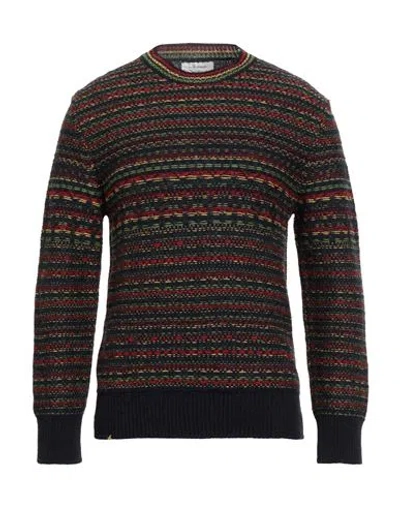 Wales Bonner Man Sweater Midnight Blue Size L Virgin Wool In Multi