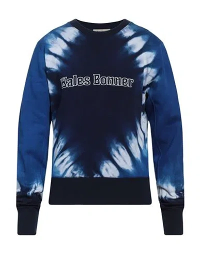 WALES BONNER WALES BONNER MAN SWEATSHIRT NAVY SIZE L COTTON