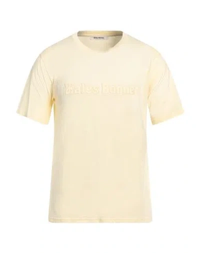 WALES BONNER WALES BONNER MAN T-SHIRT YELLOW SIZE XL ORGANIC COTTON