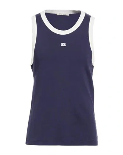 Wales Bonner Man Tank Top Midnight Blue Size L Organic Cotton