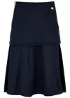 Wales Bonner Navy Mantra Midi Skirt In Navy