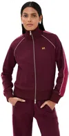 Wales Bonner Mantra Track Top Burgundy In Burgundy