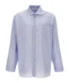 Wales Bonner Market Stripe-detail Shirt In Gray