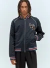 Wales Bonner Marvel Jacket In Navy Blue In Black