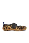 Wales Bonner Leopard Mary Jane Ballerina Sneakers In Puma  Tan  & Black