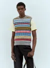 Wales Bonner 'astral' Knitted Vest In Gray