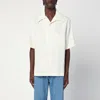 Wales Bonner White Bowling Shirt In A Linen Blend Men