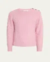 Wales Bonner Men's Chord Crewneck Sweater In Pink