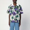 Wales Bonner Bowling Shirt With Floral Pattern And Short Sleeves