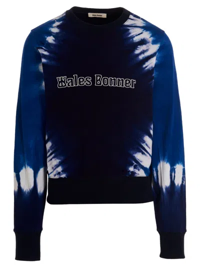 Wales Bonner Men Logo Embroidery Tie Dye Sweatshirt