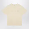 Wales Bonner Embroidered Logo Crewneck T-shirt In Neutral