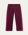 Wales Bonner Panelled Satin-jersey Track Pants In Burgundy