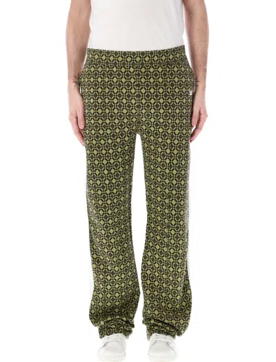 Wales Bonner Men's Power Track Pants In Olive And Dark Brown, Ss24 Collection In Olive_dark_brown