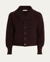 Wales Bonner Men's The Solace Merino Wool Rib-knit Cardigan In Brown