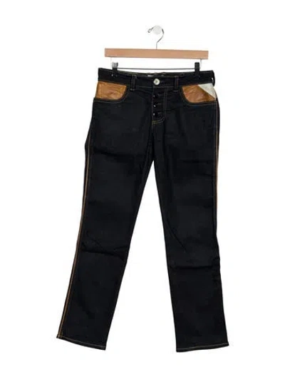 Pre-owned Wales Bonner Mid-rise Straight Leg Jeans In Blue