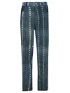 Wales Bonner Denim Jeans Tie-dye Miles In Blue