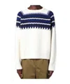 Wales Bonner Fair Isle Crewneck Sweater In White