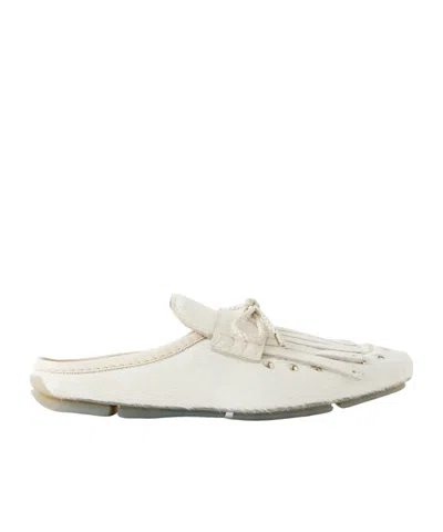 Wales Bonner Montego Fringed-detail Mules In White