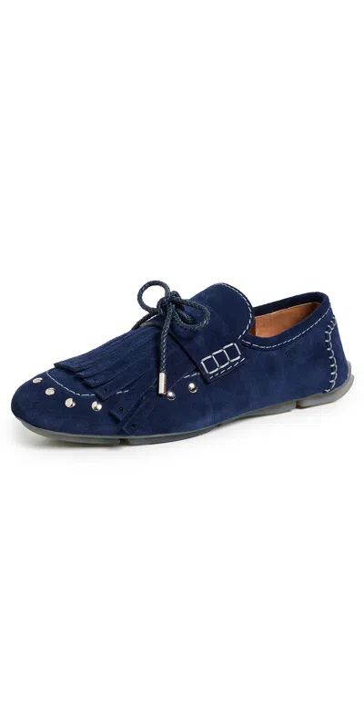 Wales Bonner Montego Tasseled Loafers Navy In Blue