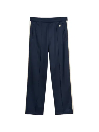 Wales Bonner Motion Side-stripe Track Pants In Blue