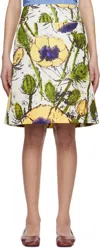 Wales Bonner Multicolor Petal Midi Skirt In Poppy Yellow