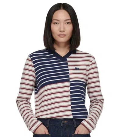 Wales Bonner Multicolour Spread Collar Stripes T-shirt